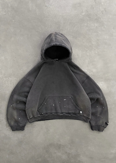 "WATCH-PEEKER" DISTRESSED HOODIE