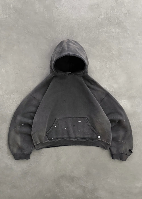 "WATCH-PEEKER" DISTRESSED HOODIE