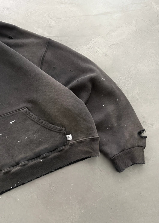 "WATCH-PEEKER" DISTRESSED HOODIE