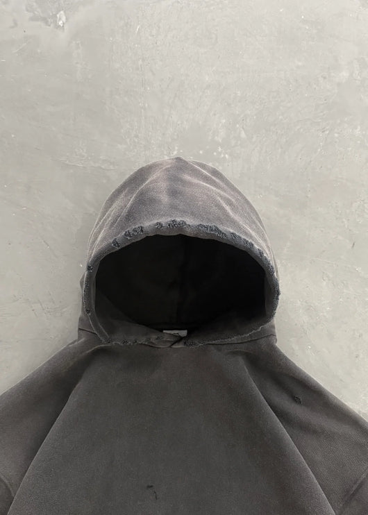 "WATCH-PEEKER" DISTRESSED HOODIE