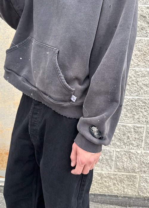 "WATCH-PEEKER" DISTRESSED HOODIE